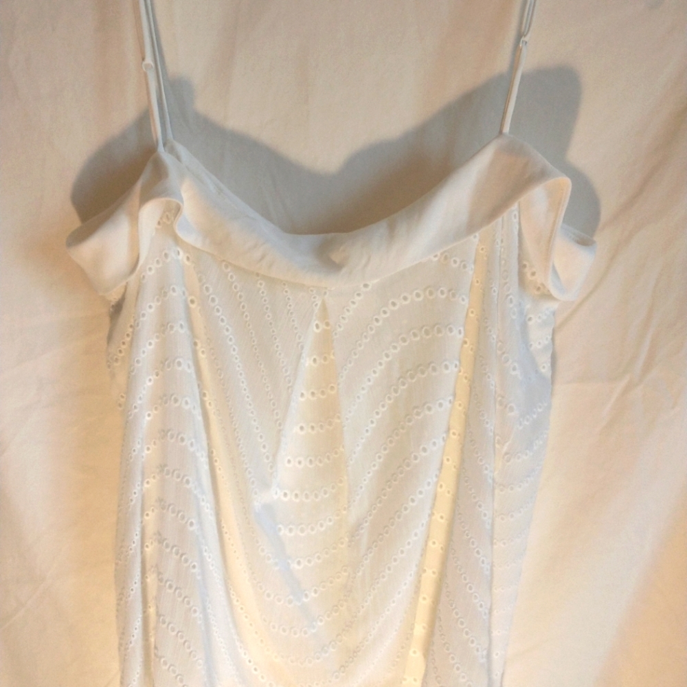 Banana Republic Size L Spegetti Strap White Top - Picture 1 of 4